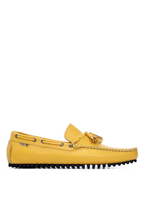 Tamer Tanca Erkek Hakiki Deri Sarı Driver Ayakkabı - Görsel 2