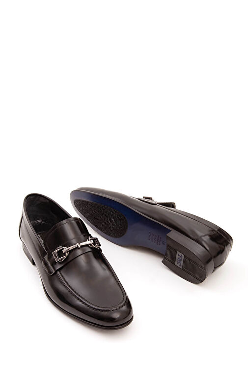 Tamer Tanca Erkek Hakiki Deri Siyah Açma Makosen Ayakkabı - Görsel 2