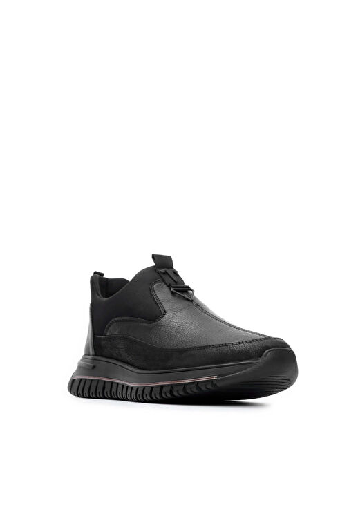 Tnc Sports Erkek Hakiki Deri Siyah/Siyah Sneakers & Spor Ayakkabı - Görsel 3