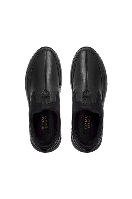 Tnc Sports Erkek Hakiki Deri Siyah/Siyah Sneakers & Spor Ayakkabı - Görsel 5