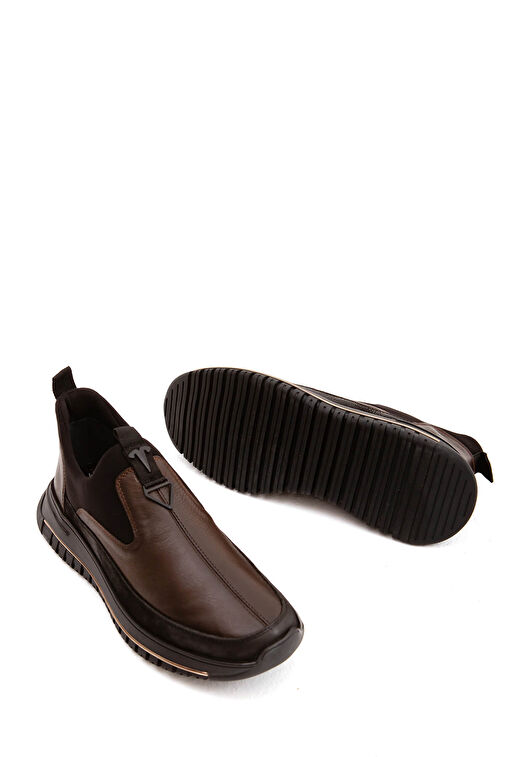 Tnc Sports Erkek Hakiki Deri Siyah/Kahve Sneakers & Spor Ayakkabı - Görsel 5