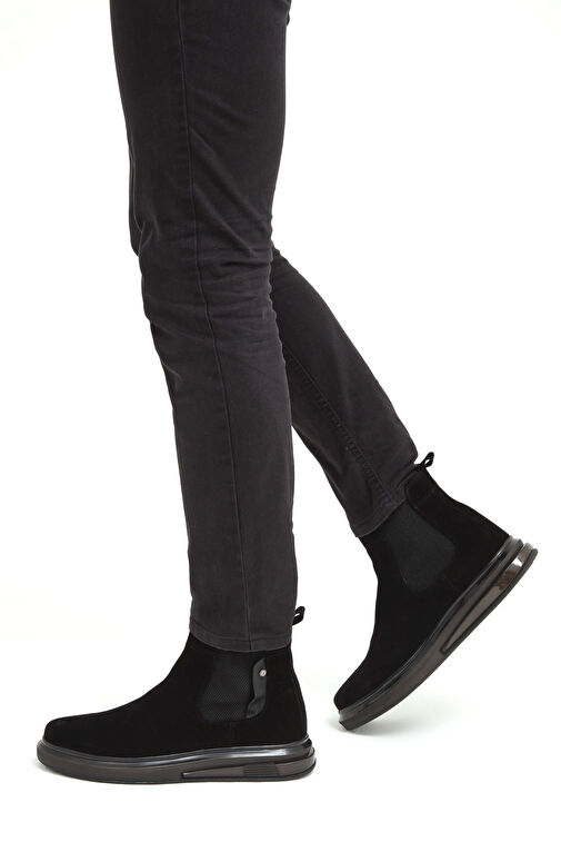 Tnc Sports Erkek Hakiki Deri Siyah Süet Casual Bot - Görsel 3