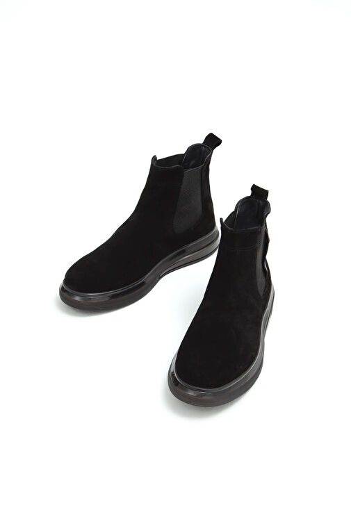 Tnc Sports Erkek Hakiki Deri Siyah Süet Casual Bot - Görsel 6