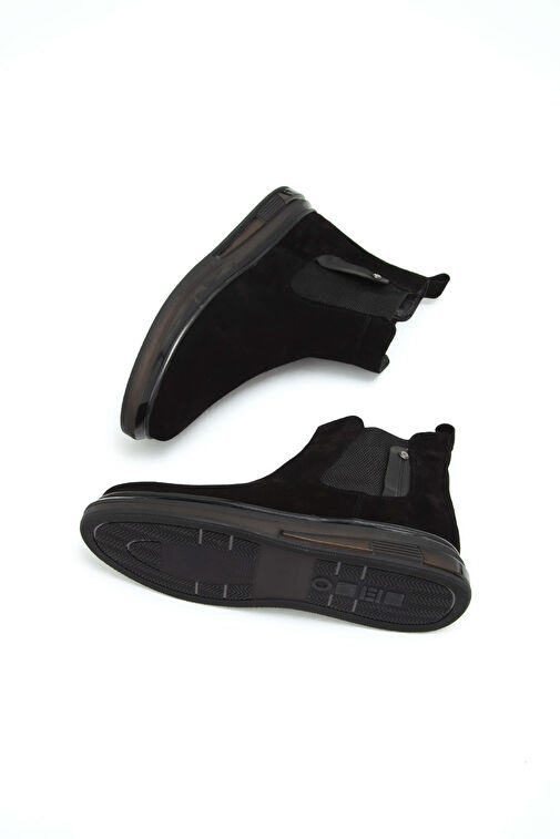 Tnc Sports Erkek Hakiki Deri Siyah Süet Casual Bot - Görsel 8