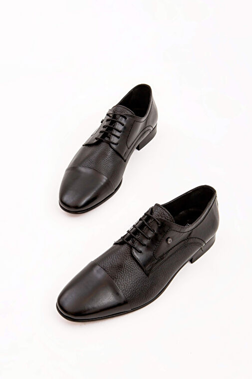 Tamer Tanca Siyah Erkek Deri Klasik Ayakkabı 221 20471K ERK AYK SK21-22 - Görsel 4