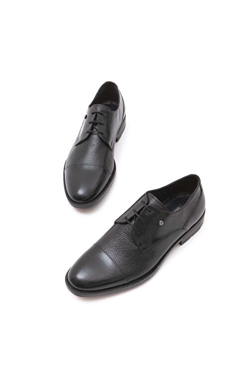 Tamer Tanca Erkek Hakiki Deri Siyah Klasik Ayakkabı - Görsel 5