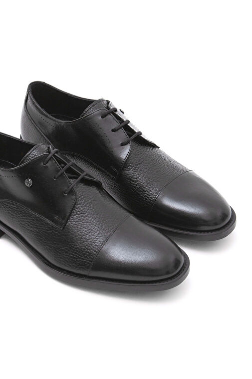 Tamer Tanca Erkek Hakiki Deri Siyah Klasik Ayakkabı - Görsel 6