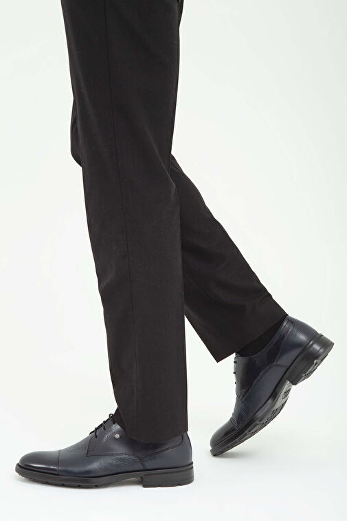 Tamer Tanca Erkek Hakiki Deri Lacivert Klasik Ayakkabı - Görsel 2