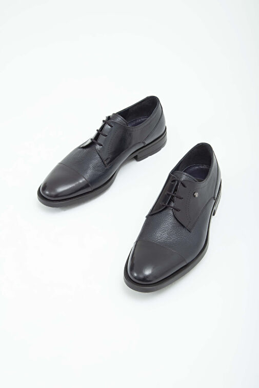 Tamer Tanca Erkek Hakiki Deri Lacivert Klasik Ayakkabı - Görsel 6