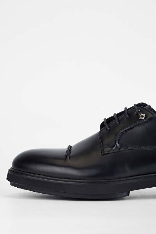 Tamer Tanca Erkek Hakiki Deri Siyah Açma Casual Ayakkabı - Görsel 4