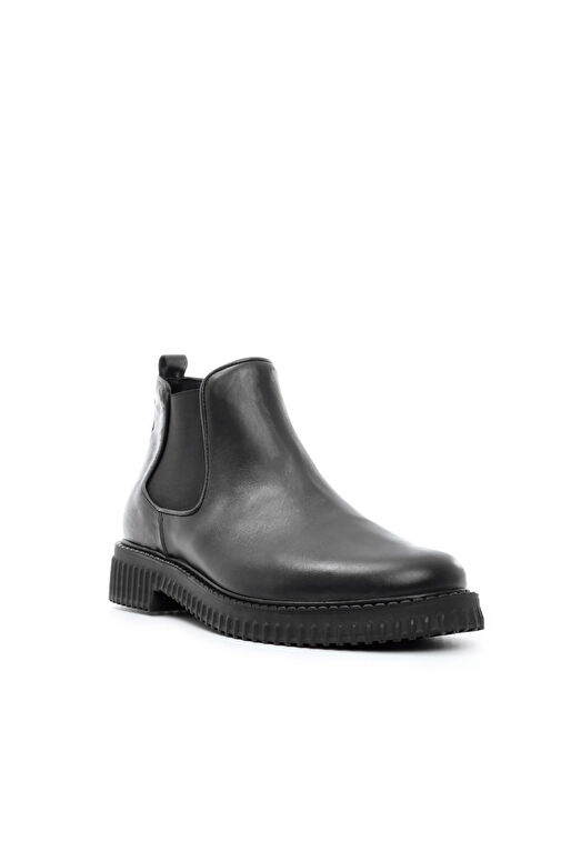 Tamer Tanca Erkek Hakiki Deri Siyah Chelsea Bot - Görsel 3