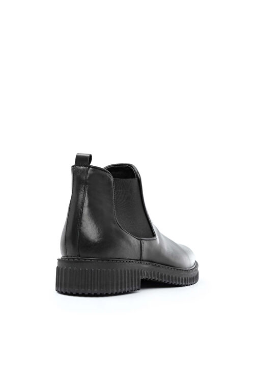 Tamer Tanca Erkek Hakiki Deri Siyah Chelsea Bot - Görsel 4