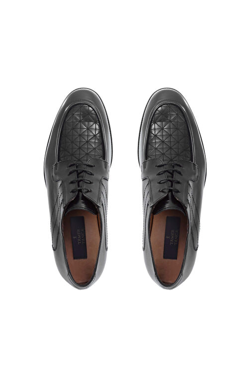 Tamer Tanca Erkek Hakiki Deri Siyah Klasik Ayakkabı - Görsel 5