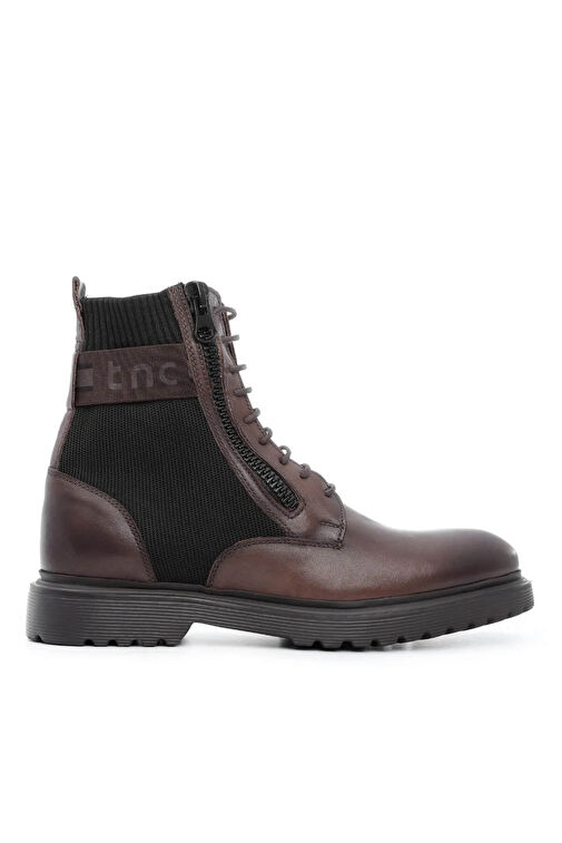 Tamer Tanca Erkek Hakiki Deri Kahverengi POSTAL Bot - Görsel 2