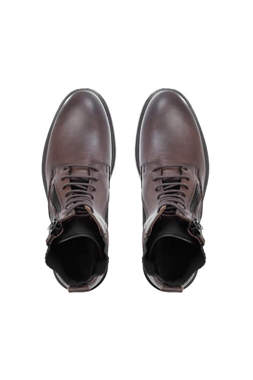 Tamer Tanca Erkek Hakiki Deri Kahverengi POSTAL Bot - Görsel 5