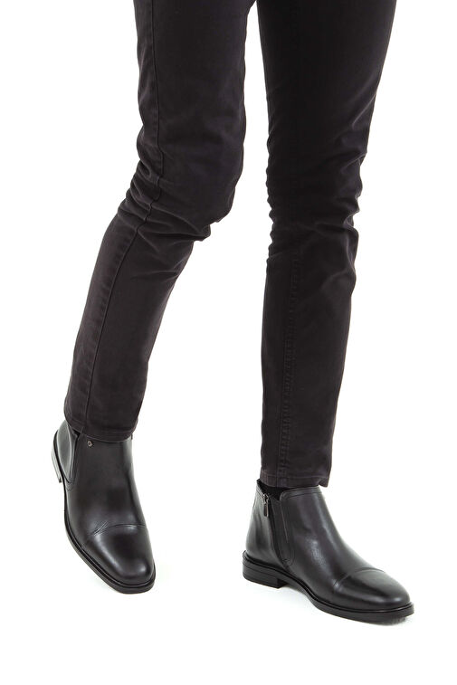 Tamer Tanca Siyah Erkek Deri Bot 205 5253 ERK BOT SK21-22 - Görsel 3