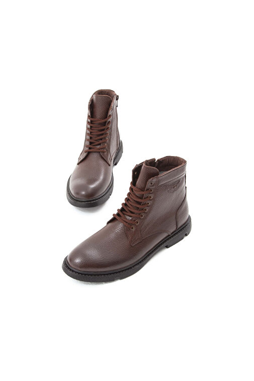 Tamer Tanca Erkek Hakiki Deri Kahverengi Klasik Bot - Görsel 6