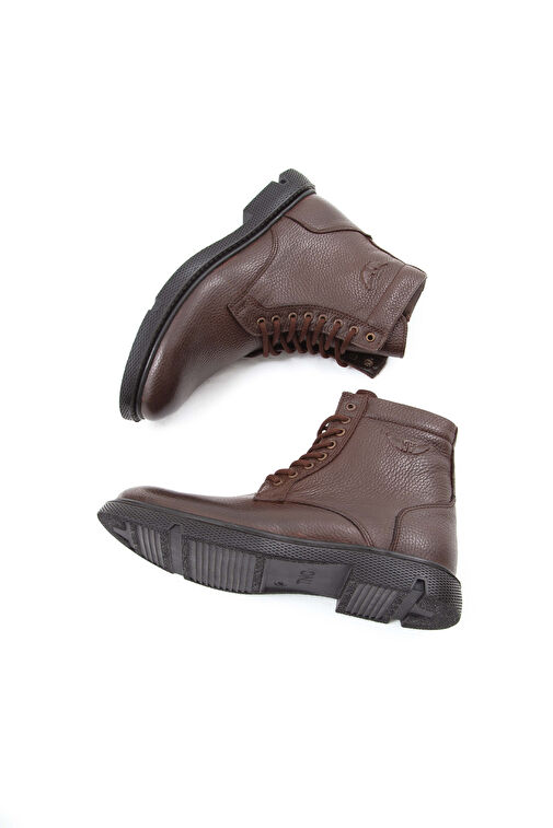 Tamer Tanca Erkek Hakiki Deri Kahverengi Klasik Bot - Görsel 8