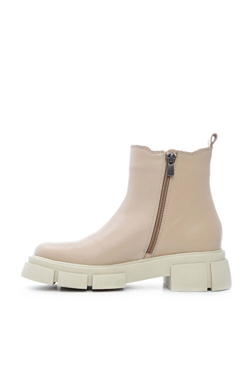 Tamer Tanca Kadın Hakiki Deri Bej Spor Bot - Görsel 3