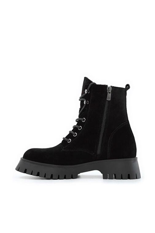 Tamer Tanca Kadın Hakiki Deri Siyah Süet POSTAL Bot - Görsel 3