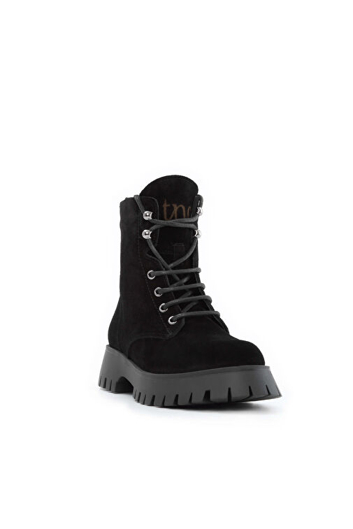 Tamer Tanca Kadın Hakiki Deri Siyah Süet POSTAL Bot - Görsel 4