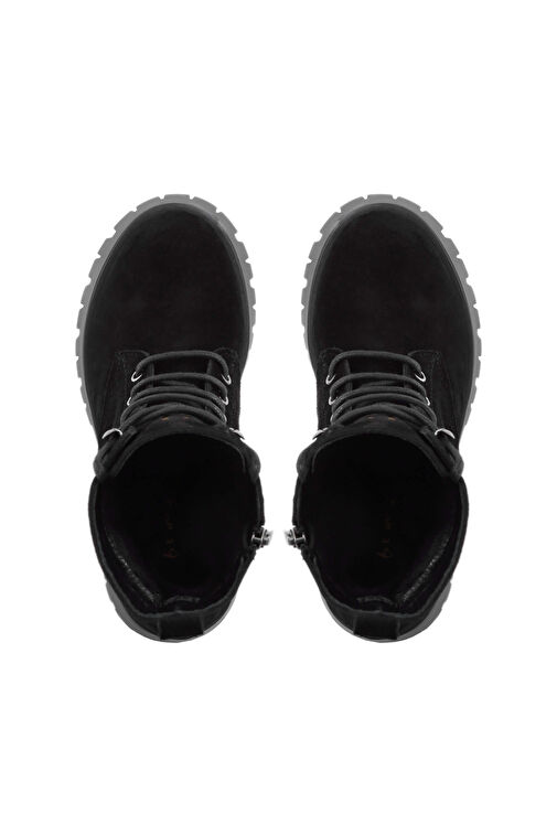 Tamer Tanca Kadın Hakiki Deri Siyah Süet POSTAL Bot - Görsel 6