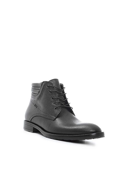 Tamer Tanca Erkek Hakiki Deri Siyah Floter Klasik Bot - Görsel 4