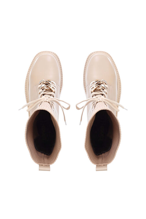 Tamer Tanca Kadın Tekstil & Suni Deri Bej Günlük Bot - Görsel 6