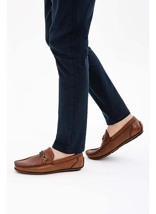 Tamer Tanca Tamer Tanca Erkek Hakiki Deri Taba Driver Ayakkabı Loafer | Boyner Taba - 2. görsel