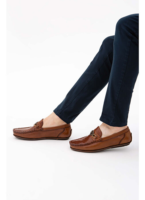Tamer Tanca Tamer Tanca Erkek Hakiki Deri Taba Driver Ayakkabı Loafer | Boyner Taba - 6. görsel