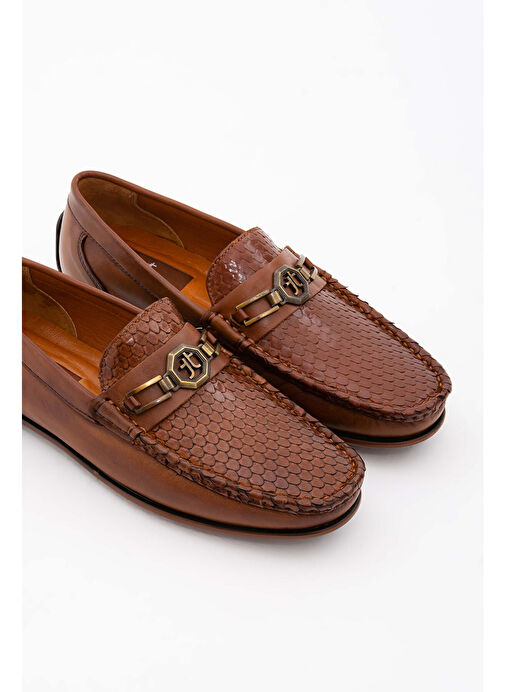 Tamer Tanca Tamer Tanca Erkek Hakiki Deri Taba Driver Ayakkabı Loafer | Boyner Taba - 9. görsel