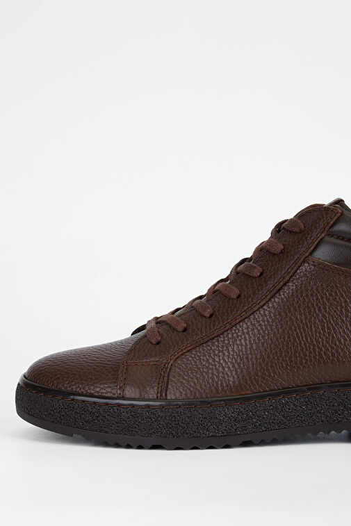 Tamer Tanca Erkek Hakiki Deri Kahverengi Casual Bot - Görsel 4