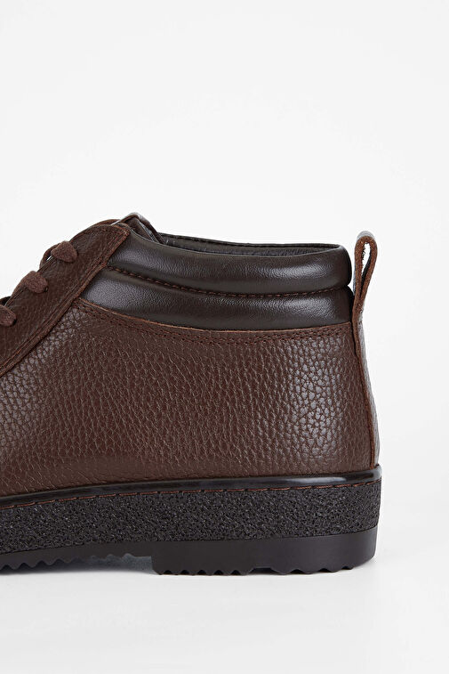 Tamer Tanca Erkek Hakiki Deri Kahverengi Casual Bot - Görsel 5