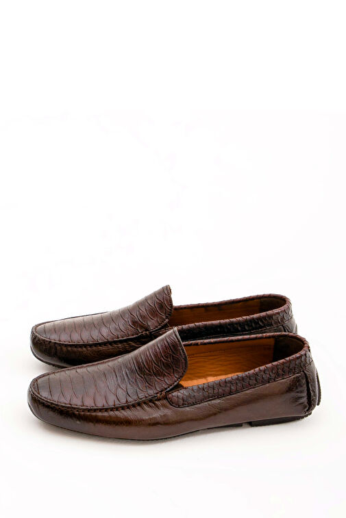 Tamer Tanca Erkek Hakiki Deri Kahverengi Driver Ayakkabı - Görsel 4