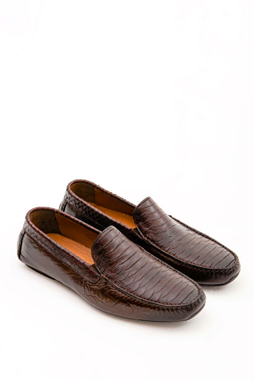 Tamer Tanca Erkek Hakiki Deri Kahverengi Driver Ayakkabı - Görsel 5