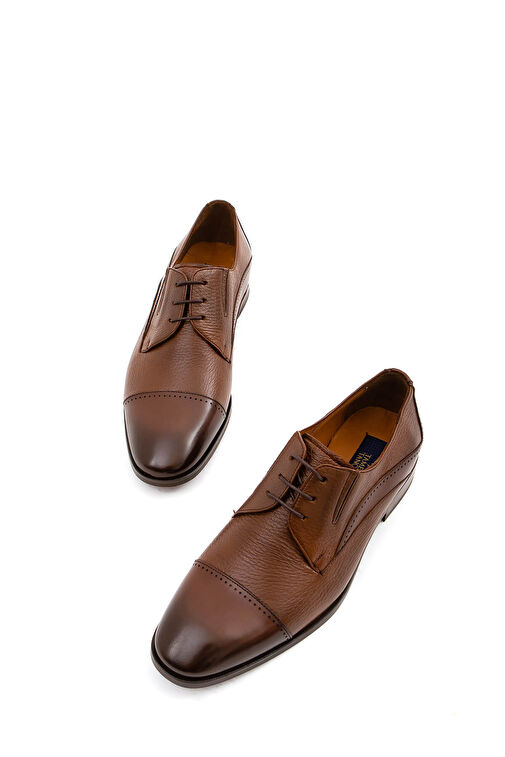 Tamer Tanca Erkek Hakiki Deri Taba Bufalo Klasik Ayakkabı - Görsel 3