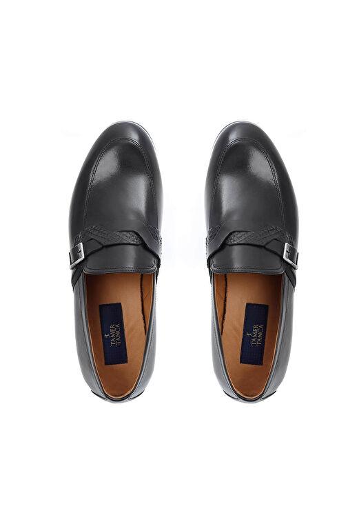 Tamer Tanca Siyah Erkek Deri Loafer 477 65914 ERK AYK Y22 - Görsel 4