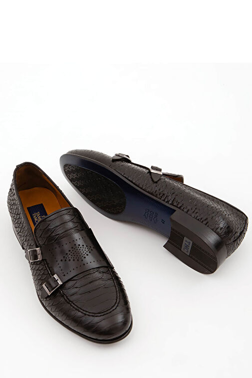 Tamer Tanca Erkek Hakiki Deri Siyah Makosen Ayakkabı - Görsel 3