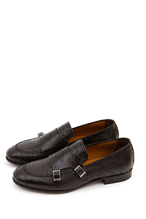 Tamer Tanca Erkek Hakiki Deri Siyah Makosen Ayakkabı - Görsel 4