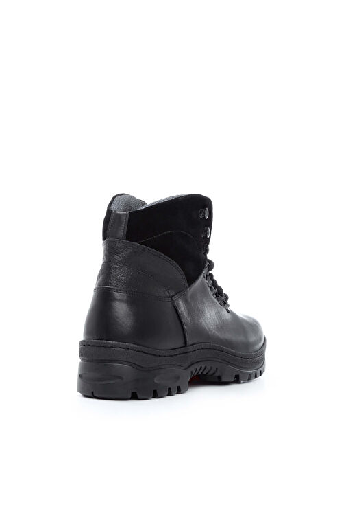 Tamer Tanca Erkek Hakiki Deri Siyah Casual Bot - Görsel 4