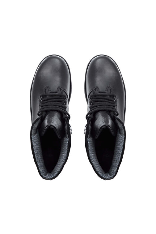 Tamer Tanca Erkek Hakiki Deri Siyah Casual Bot - Görsel 5