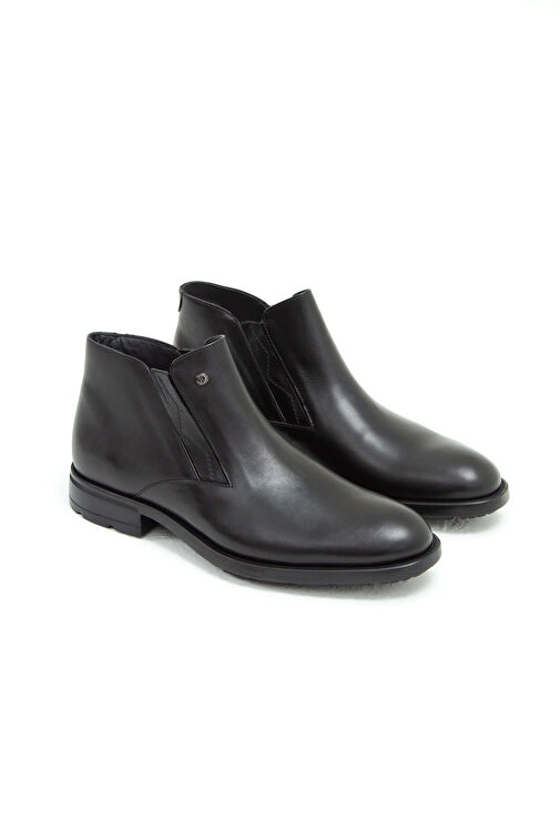 Tamer Tanca Erkek Hakiki Deri Siyah Casual Bot - Görsel 7