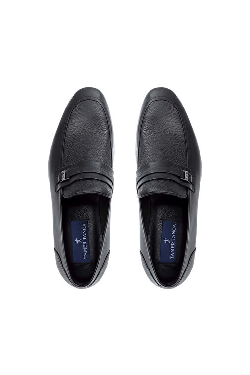 Tamer Tanca Erkek Hakiki Deri Siyah Makosen Ayakkabı - Görsel 5