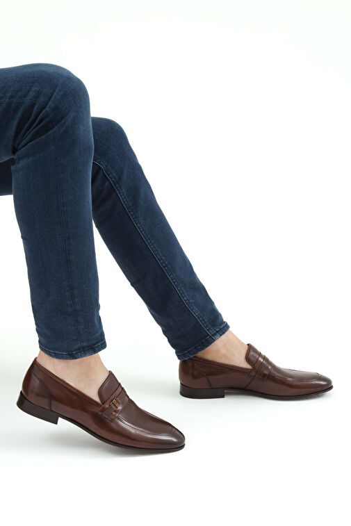 Tamer Tanca Erkek Hakiki Deri Taba Bufalo Makosen Ayakkabı - Görsel 6