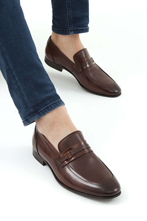 Tamer Tanca Erkek Hakiki Deri Taba Bufalo Makosen Ayakkabı - Görsel 7