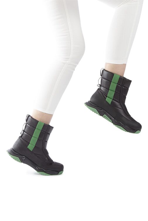 Benetton® | BN-30398 - 3256 Siyah Yesil - Kadın Bot - Görsel 2