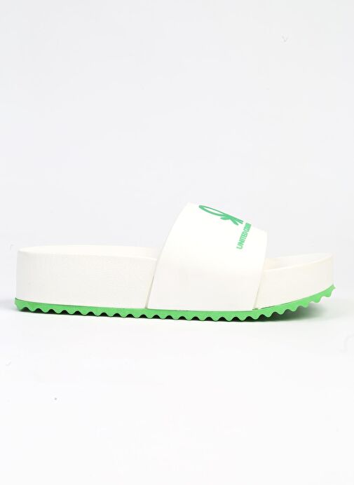 Benetton® |BN-1211- 3489 Beyaz - Kadın terlik - Görsel 7