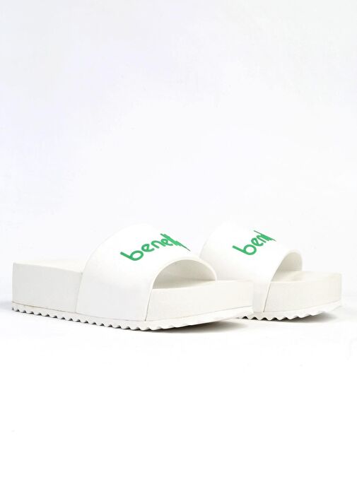 Benetton® | BN-1212- 3489 Beyaz-Kadın Terlik - Görsel 2