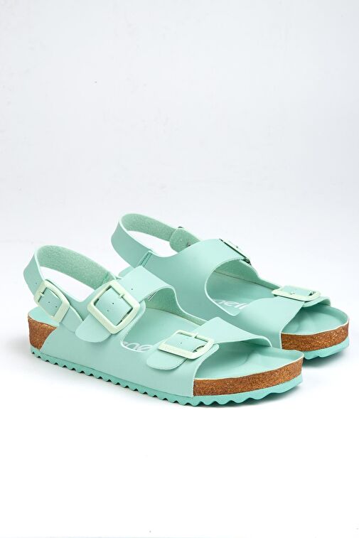 Benetton® | BN-1222- 3489 Acik Yesil - Kadın Sandalet - Görsel 3