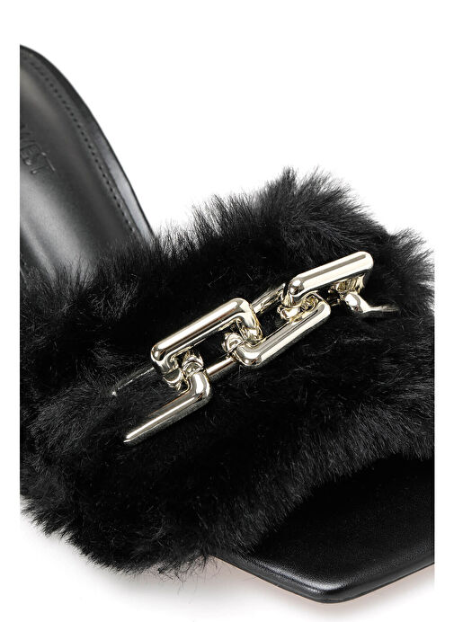 AMORE 2PR Siyah Kadın Topuklu Terlik - Görsel 8